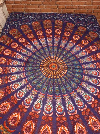 TELA AZUL OSCURO MANDALA 2 STOCK