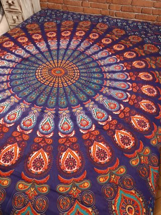 TELA AZUL OSCURO MANDALA 2 STOCK