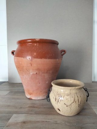 Orza Macetero Cerámica Grande y Pequeño