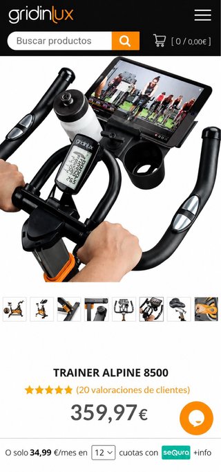 Bicicleta Spinning Gridinlux Trainer Alpine 8500
