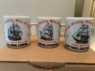 Tetera y 6 tazas de cerámica
