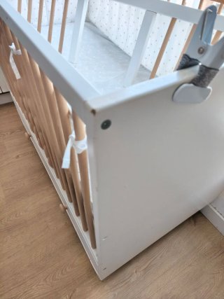 Cuna Ikea Myllra Evolutiva + colchón + ropa cama