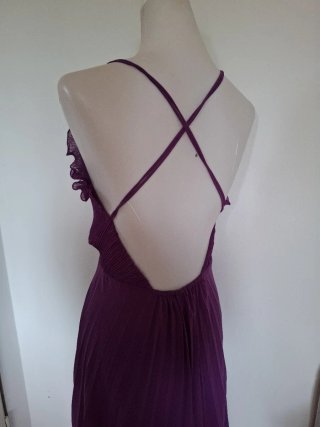 Vestido Zara Morado Largo