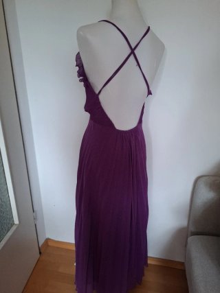 Vestido Zara Morado Largo