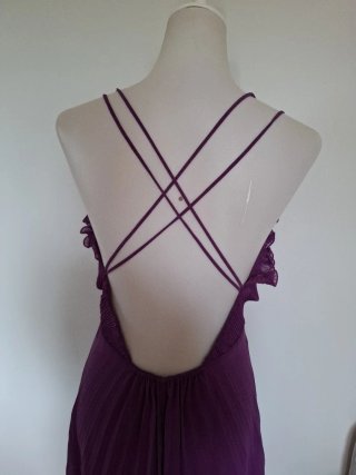 Vestido Zara Morado Largo