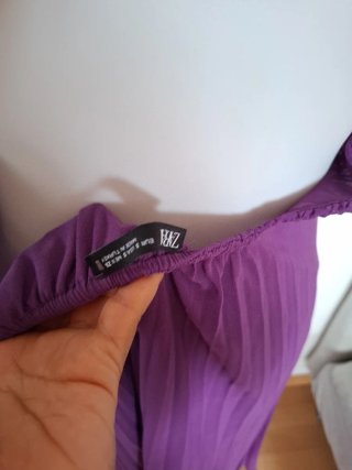 Vestido Zara Morado Largo