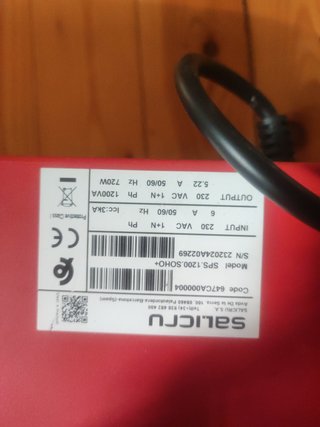 SAI Salicru Soho+ 1200VA Batería Anti-apagones