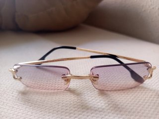 Gafas Cartier Doradas Rosadas