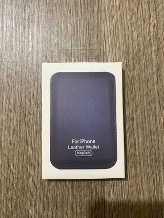Apple Wallet in Pelle Blu