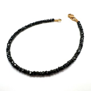 Pulsera Oro 18K Espinelas Negras Thai
