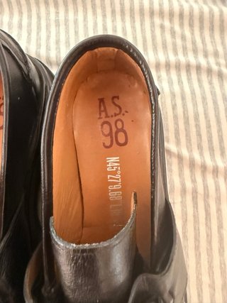 Mocasines AS98 negros con cadena