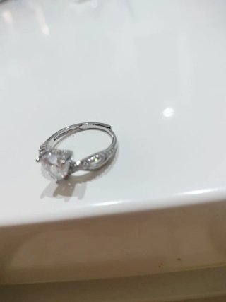 Anillo Corazón Ajustable Plata