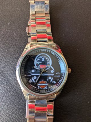 Reloj Harley Davidson Pulsera Plata con logo