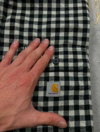 Camisa Carhartt Cuadros Blanco y Negro