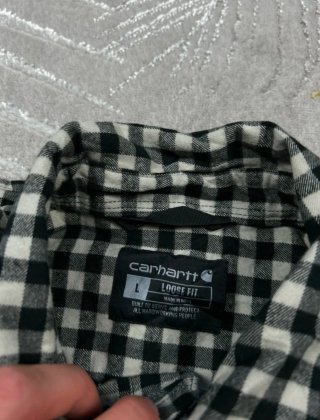 Camisa Carhartt Cuadros Blanco y Negro