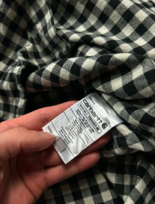 Camisa Carhartt Cuadros Blanco y Negro