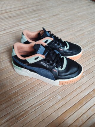Zapatillas Puma Cali Talla 36 Piel Negro Naranja