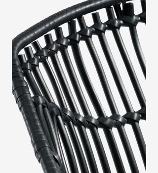Pack 2 Sillas Jardín Metal Mimbre Negro