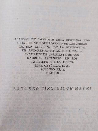 Obras de San Agustín. V