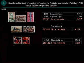 Sellos Año 1971 completo y sueltos Usados España