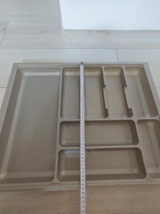 Bandeja organizadora de cubiertos beige