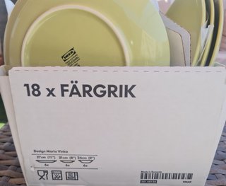 Vajilla verde claro Ikea