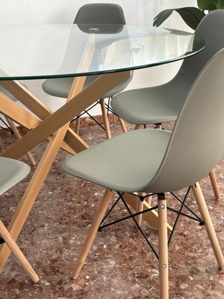 Tavolo da pranzo rotondo + 6 sedie - CONSEGNA GRATUITA