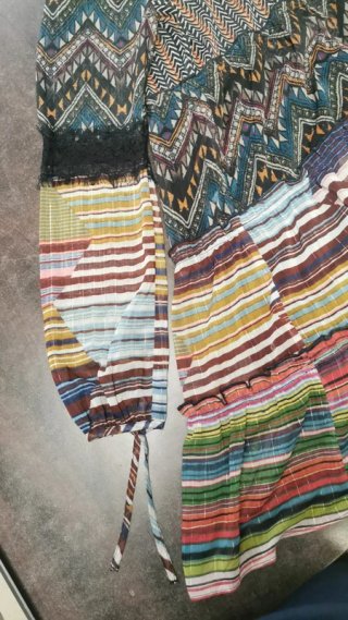 Vestido Desigual Boho Talla Única