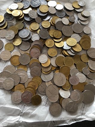 1 kg di monete repubblica italiana
