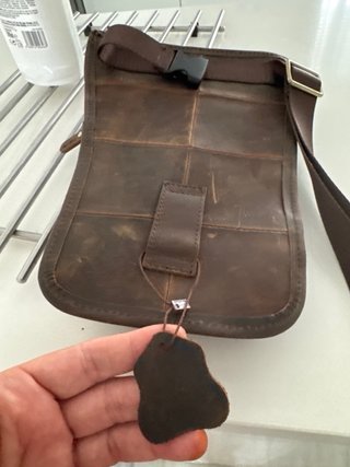 Bolso bandolera/riñonera cuero marrón