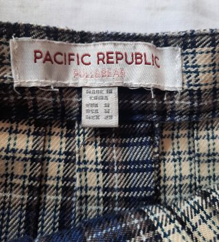 Falda corta cuadros Pull&Bear