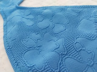 Top Bikini Floral Jacquard azul