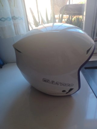 Casco Bultaco Blanco y Morado