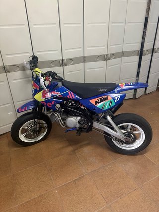 Pit Bike Malcor 170cc Supermotard Azul/Rojo