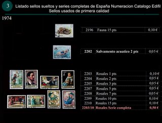 Sellos Año 1974 completo y sueltos Usados España