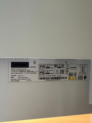 Pantalla Lenovo gris