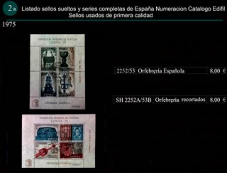 Sellos Año 1975 completo y sueltos Usados España