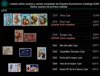 Sellos Año 1975 completo y sueltos Usados España