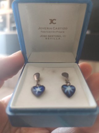 Plata 925. Pendientes Corazón Plata 100% Joyería