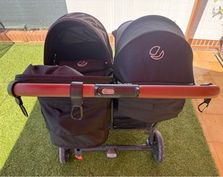 Silla Jane Twinlink + Capazo +burbuja lluvia y sol