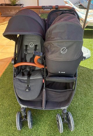Silla Jane Twinlink + Capazo +burbuja lluvia y sol