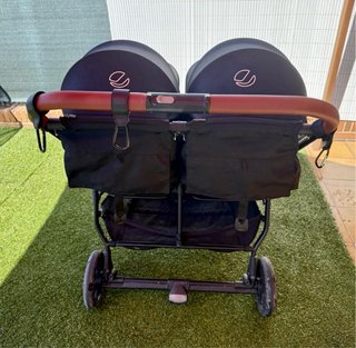 Silla Jane Twinlink + Capazo +burbuja lluvia y sol