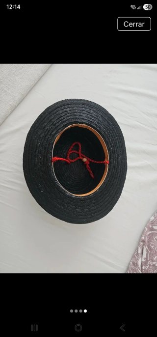Sombrero Cordobés Negro con Cinta Roja