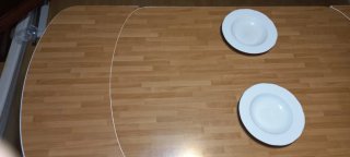 Mesa cocina extensible con cajón. Valladolid.