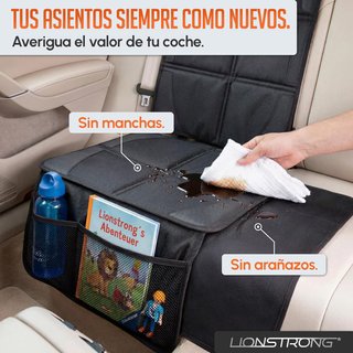 2 Protectores para Asiento Infantil ISOFIX Negro