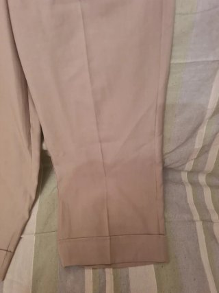 Pantalón ancho de vestir beige