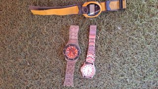 3 Relojes (Plata y Naranja)