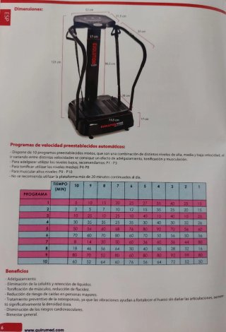 Plataforma Vibratoria Quirumed Evolution 3000