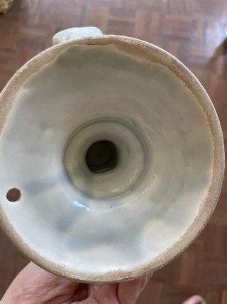 Candelabro antiguo porcelana flor vintage
