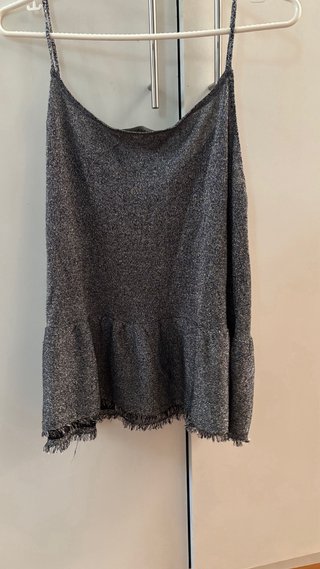 Conjunto punto Zara gris y plateado